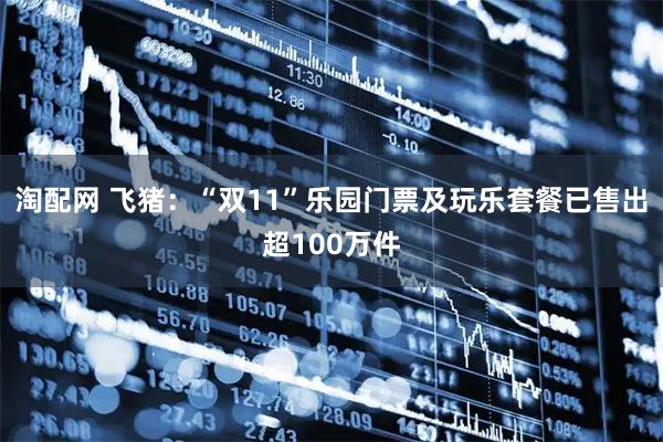 淘配网 飞猪：“双11”乐园门票及玩乐套餐已售出超100万件