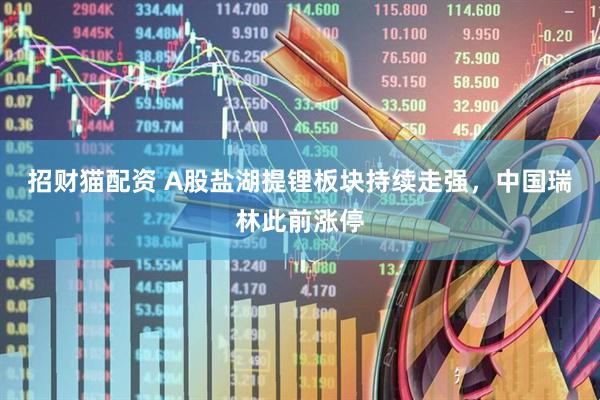 招财猫配资 A股盐湖提锂板块持续走强，中国瑞林此前涨停